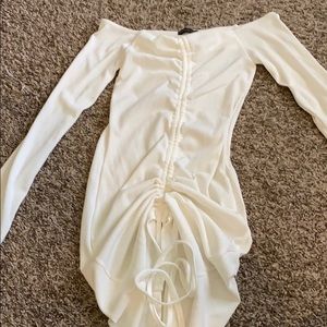 Off the shoulder white dress